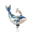 Rhinestone Alloy Spraying Whale Brooch For Cute Clothing Accessories view 1