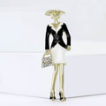 Alloy Enamel Handbag Lady Brooch Pin For Suit And Cardigan Decor view 1