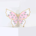 Metal Alloy Enamel Butterfly Brooch For Suit And Coat Decoration view 4