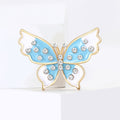 Metal Alloy Enamel Butterfly Brooch For Suit And Coat Decoration view 3