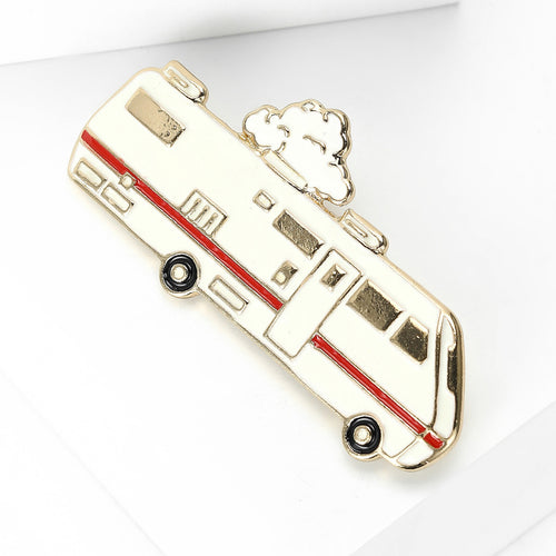 Cartoon Alloy Enamel Car Brooch For Creative Fashion Accessories