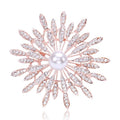 Alloy Full Rhinestone Sunflower Brooch Pin For Suit Collars view 1