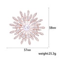 Alloy Full Rhinestone Sunflower Brooch Pin For Suit Collars view 5