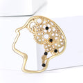 Vintage Alloy Human Brain Lapel Pin For Suits And Shirts Brooch view 4