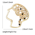 Vintage Alloy Human Brain Lapel Pin For Suits And Shirts Brooch view 6