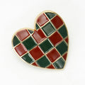 Alloy Enamel Colorblock Heart Brooch Pin For Clothing Fastening view 3