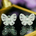 Sweet Bow Stud Earrings For Women Rhinestone Zircon Inlaid Student Ear Jewelry view 4