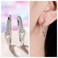 Niche Geometric Hoop Ear Cuffs, Stylish Korean Student Earrings, Versatile Fashion Ear Jewelry view 1