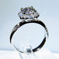 Classic Womens Square Cushion Zircon Ring, Sparkling Fashion Jewelry For Business Event Styling view 3