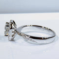 Classic Womens Square Cushion Zircon Ring, Sparkling Fashion Jewelry For Business Event Styling view 4