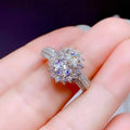 Elegant Flower Bud Zircon Ring For Women, European American Wedding Finger Accessory view 2