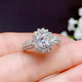 Elegant Flower Bud Zircon Ring For Women, European American Wedding Finger Accessory view 4