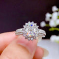 Elegant Flower Bud Zircon Ring For Women, European American Wedding Finger Accessory view 1
