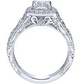 Hollow Embossed Floral Zircon Ring, Fashion Business Event Finger Jewelry For Women view 4