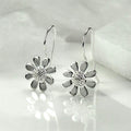 European American Fashion Floral Daisy Hook Earrings For Women Flower Dangle Earrings view 3
