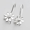 European American Fashion Floral Daisy Hook Earrings For Women Flower Dangle Earrings view 2