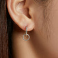 Minimalist Hollow Double Hoop Ear Cuffs Twisted Geometric Commuter Earrings For Women view 4