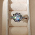Simple Rosebud Zircon Ring, Elegant Proposal Engagement Finger Jewelry For Women view 3