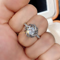 Simple Rosebud Zircon Ring, Elegant Proposal Engagement Finger Jewelry For Women view 2