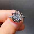 Simple Rosebud Zircon Ring, Elegant Proposal Engagement Finger Jewelry For Women view 1