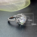 Simple Rosebud Zircon Ring, Elegant Proposal Engagement Finger Jewelry For Women view 5