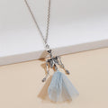 Korean Fashion Cool Funny T Shirt Chain 3D Skeleton Human Joint Sweater Necklace For Women view 4