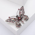 Alloy Rhinestone Butterfly Brooch For Cardigan Jacket And Apparel Decoration view 4