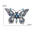 Alloy Rhinestone Butterfly Brooch For Cardigan Jacket And Apparel Decoration view 5