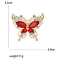 Alloy Rhinestone Butterfly Brooch Fashion Insect Lapel Pin For Apparel view 5