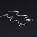 French Style Long Tassel Threader Earrings Slim Face Diamond Shape Dangle Earrings For Women view 3