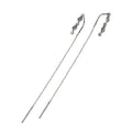 French Style Long Tassel Threader Earrings Slim Face Diamond Shape Dangle Earrings For Women view 5