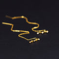 French Style Long Tassel Threader Earrings Slim Face Diamond Shape Dangle Earrings For Women view 2