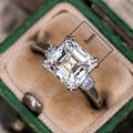 Women's Trendy Vintage Zircon Simulated Diamond Ring, Fashion Personality Ring For Short Fingers view 5