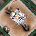 Women's Trendy Vintage Zircon Simulated Diamond Ring, Fashion Personality Ring For Short Fingers view 6