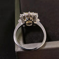 Sparkling Yellow Diamond Full Zircon Ring For Wedding Banquet Bridal Hand Jewelry Gift view 2