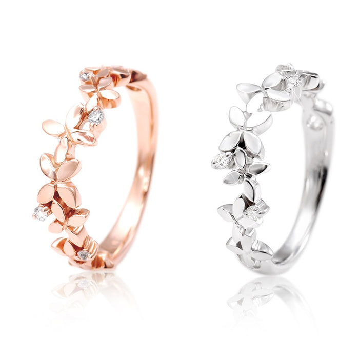 Japanese Light Luxury Flower Ring For Women, Niche Minimalist Style Fashion Index Finger Ring