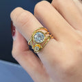 Irregular Line Multi Layer Ring For Women Creative Zircon Open Finger Ring Fashion Jewelry view 2