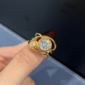 Irregular Line Multi Layer Ring For Women Creative Zircon Open Finger Ring Fashion Jewelry view 3