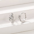 Korean Style Fresh Olive Leaf Branch Ear Cuffs Copper Platinum Plated Leaf Earrings For Women view 3