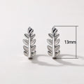 Korean Style Fresh Olive Leaf Branch Ear Cuffs Copper Platinum Plated Leaf Earrings For Women view 5