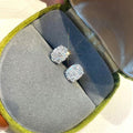 Full Rhinestone Oval Stud Earrings For Women Korean Mini Luxury Commuter Ear Jewelry view 4