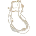 French Vintage Faux Pearl Three Layer Long Pendant Necklace Geometric Sweet Cool Statement Jewelry view 5