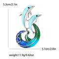 Alloy Enamel Dolphin Brooch Pin For Suits And Coats view 4