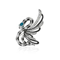 Alloy Rhinestone Angel Snake Brooch For Punk Style Mens Suits view 1