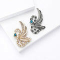 Alloy Rhinestone Angel Snake Brooch For Punk Style Mens Suits view 2
