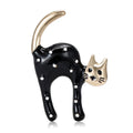 Alloy Enamel Spotted Cat Brooch For Fashion Garment Decoration view 5