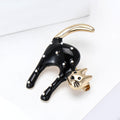 Alloy Enamel Spotted Cat Brooch For Fashion Garment Decoration view 2