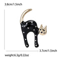 Alloy Enamel Spotted Cat Brooch For Fashion Garment Decoration view 6