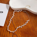 Luxury Trend Handmade Beaded Pearl Chain Heart Bow Dog Tag Choker Necklace For Women view 2