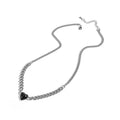 Hip Hop Checkerboard Heart Bear Pendant Necklace, Dark Harajuku Letter Round Tag Clavicle Sweater Chain For Women view 5